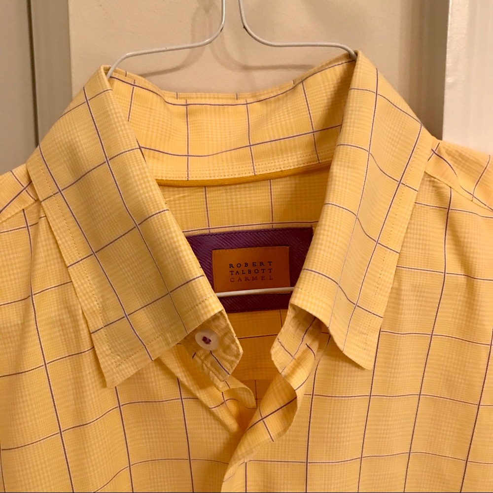 ROBERT TALBOTT CARMEL Plaid Dress Shirt Medium